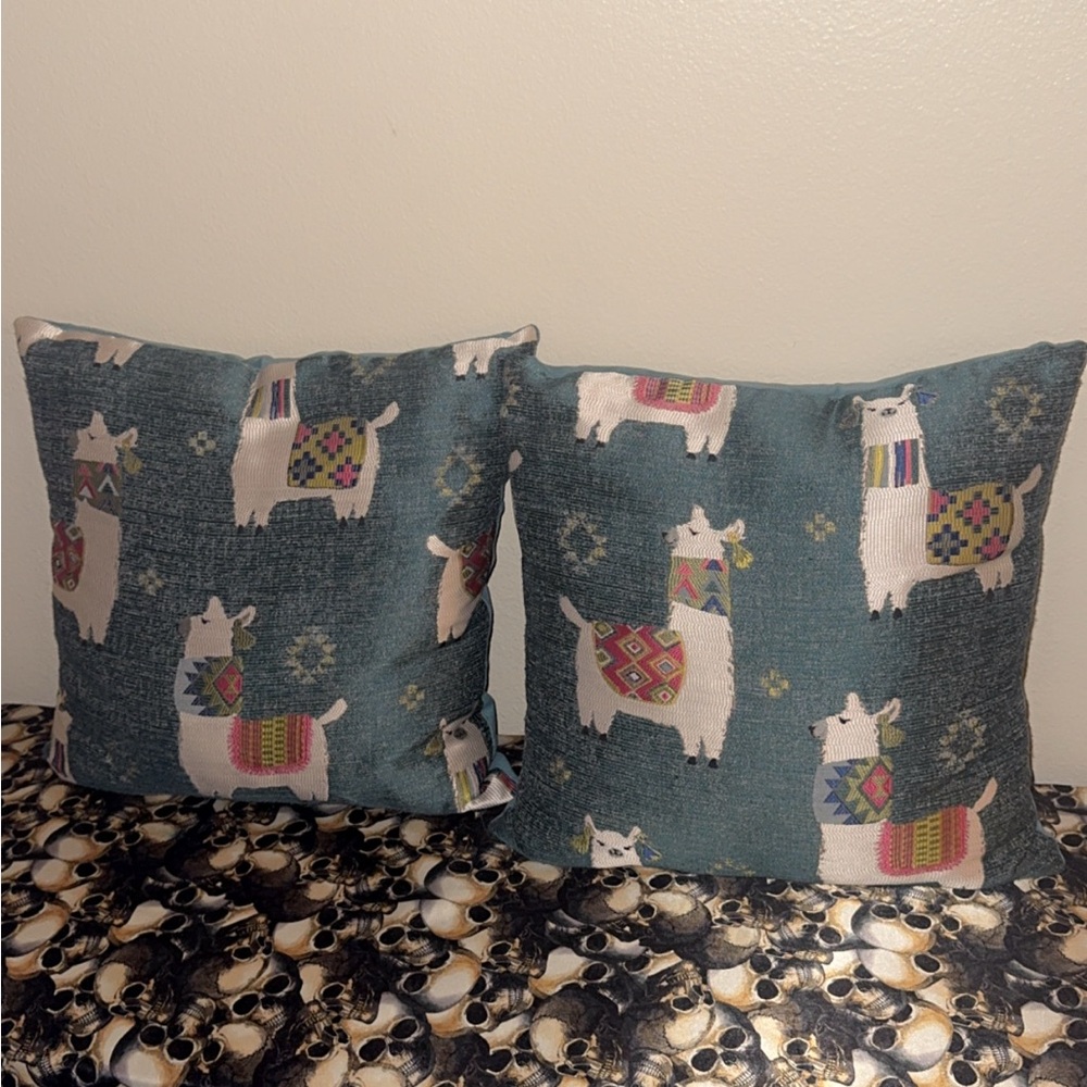 Llama Pattern Throw Pillows